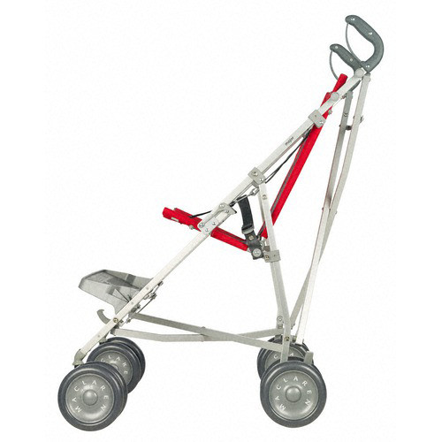 Maclaren Major Elite Special Needs Transport Push Chair Stroller Red Charcoal
