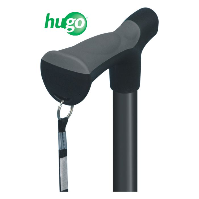 Hugo Adjustable Derby Handle Cane with Reflective Strap