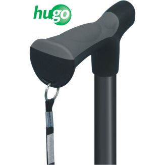 Hugo Adjustable Derby Handle Cane with Reflective Strap