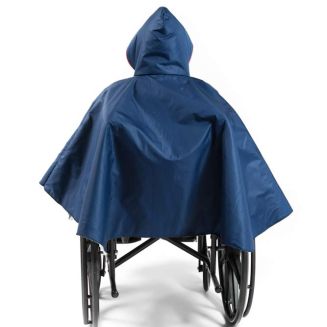 Wheelchair Rain Poncho in blue